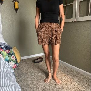 H&M NWT 2 leopard rayon shorts